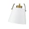 Z-Lite Z-Studio 1 Light Mini Pendant, Matte White & Heritage Brass 726MP-MW+HBR - alternate 5